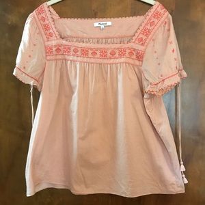 Madewell cotton boho top, large